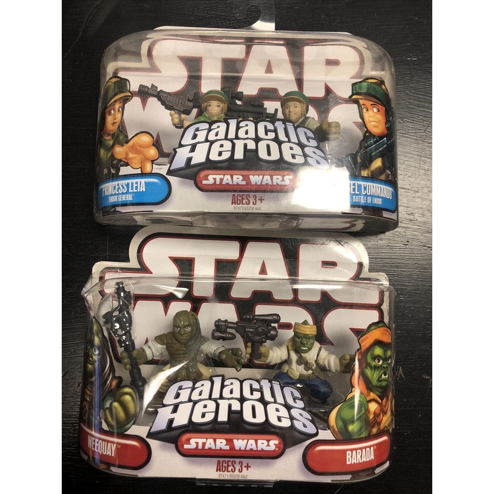 Lot‎ Of 2 STAR WARS Galactic Heroes Barada Weequay Princess Leia Rebel Command